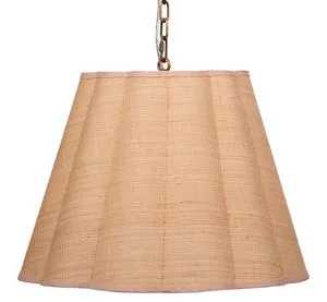 Product Image 1 for Scalloped 1-Light Raffia Pendant from Jamie Young