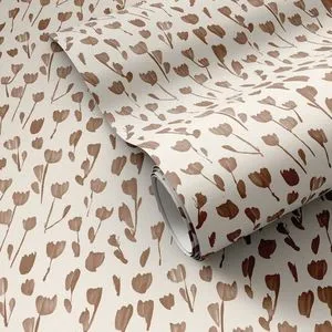 Product Image 1 for Wild Flowers I Terracotta I Wallpaper by Roseanne Kenny from Four Hands