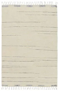 Product Image 3 for Furrow Hand-Knotted Striped Cream/ Gray Rug from Jaipur 