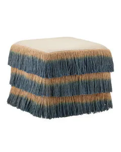 Product Image 1 for Jute Fringe Ottoman from Currey & Company