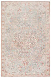 Product Image 3 for Fay Medallion Orange / Light Blue Area Rug from Jaipur 