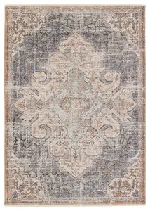 Product Image 1 for Lynette Traditional Medallion Tan/ Blue Rug - 8' x 10' from Jaipur 