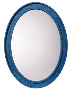 Product Image 1 for Valley Raffia Oval Wall Mirror from Jamie Young