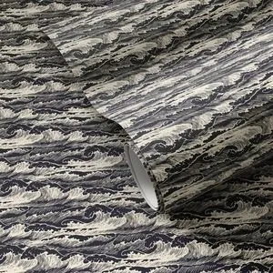 Product Image 1 for Wavebreak Black I Wallpaper by Getty Images from Four Hands