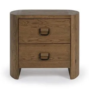 Product Image 1 for Kyrie 2-Drawer Oak Veneer Nightstand from Classic Home