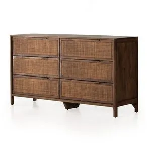 Product Image 1 for Sydney Brown-Wash 6-Drawer Mango Wood Dresser from Four Hands