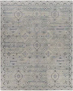 Product Image 1 for Almeria Hand-Knotted Denim / Black Rug - 6' x 9' from Surya