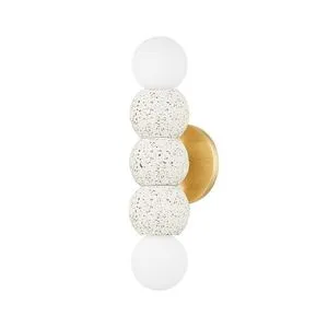 Product Image 1 for Paola 2-Light Modern Decorative Speckled Aged Brass Wall Sconce from Mitzi