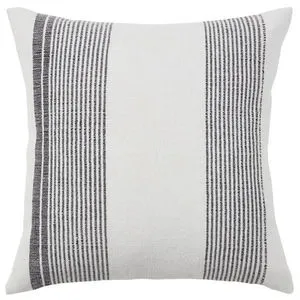 Product Image 1 for Parque Handmade Indoor/Outdoor Striped Cream/Black Pillow from Jaipur 