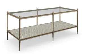 Product Image 1 for Gold Glass Modern Rectangular Perfectable Cocktail Table from Caracole