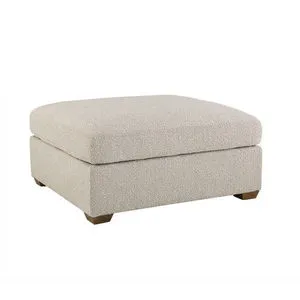 Product Image 1 for Reese Textured Oatmeal Performance Fabric Ottoman from Alder & Tweed