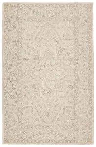 Product Image 3 for Lena Handmade Medallion Light Gray / Cream Area Rug from Jaipur 