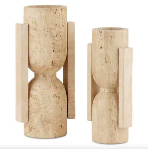 Product Image 3 for Stone Vase, Face to Face Set of 2 from Currey & Company