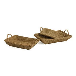 Product Image 1 for Seagrass Trays With Handles, Set Of 3 from Napa Home And Garden