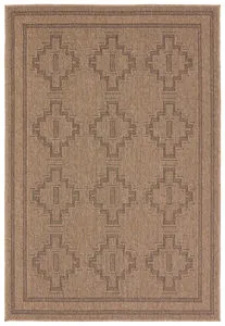 Product Image 1 for Adrar Indoor / Outdoor Tribal Brown / Black Rug 18" x 18" from Jaipur 