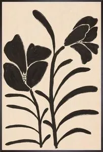 Product Image 1 for Midnight Flora I 54"x81" Botanical Canvas Painting from Leftbank