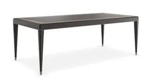 Product Image 1 for Black Metal Modern Rectangular Full Score Dining Table from Caracole