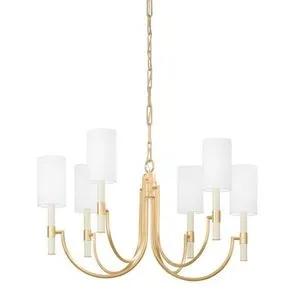 Product Image 1 for Gustine 6 Light Vintage Gold Leaf Chandelier from Troy Lighting