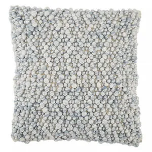 Product Image 1 for Kaz Textured Ivory/ Light Blue Throw Pillow 22 inch from Jaipur 