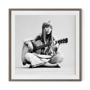 Product Image 1 for Portrait Of Joni Mitchell by Getty Images with 1.5" Rustic Walnut Frame from Four Hands