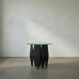 Product Image 1 for Soldier Glass Top Side Table from Noir