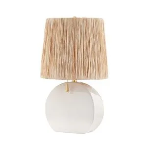Product Image 1 for Aneesa White Glossy Crackle Table Lamp from Mitzi