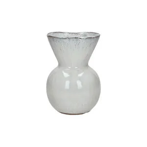 Product Image 1 for Poppy Vase Earthenware White Dia 5.1" from BIDKHome