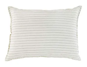 Product Image 1 for Blake Striped Linen King Sham - Cream / Grey from Pom Pom at Home