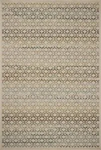 Saylor Mosaic Field Rug with muted earth tones and geometric mosaic patterns in beige, gray, and olive green