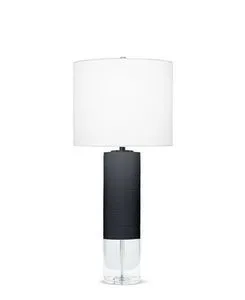 Product Image 1 for Baby Locke Ribbed Resin Table Lamp - Black from FlowDecor