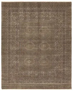 Product Image 1 for Kortan Handknotted Tribal Brown / Cream Rug from Jaipur 