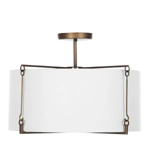 Product Image 1 for Theresa Matte Bronze Semi-Flush Mount from Gabby