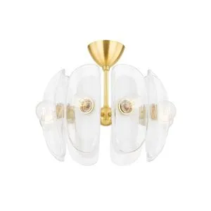 Product Image 1 for Hilo 8-Light Aged Brass Semi Flush from Hudson Valley