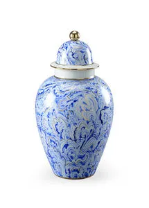 Product Image 1 for Marbleized Covered Urn from Chelsea House