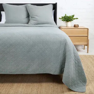 Product Image 2 for Huntington Cotton Queen Coverlet - Sea Glass from Pom Pom at Home