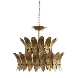 Product Image 1 for Analise Vintage Brass Golden Two-Tier Chandelier from Arteriors
