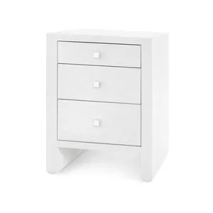 Product Image 1 for Morgan 3-Drawer White Wooden Side Table from Villa & House