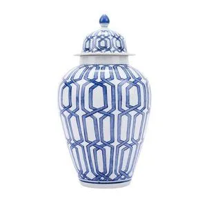 Product Image 1 for Blue & White Crossing Dimaond Heaven Jar from Legend of Asia