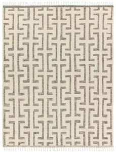 Product Image 1 for Semra Global Hand-Knotted Geometric Cream/ Gray Rug - 8' x 10' from Jaipur 