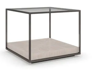 Product Image 1 for Clear Glass Modern Square Open Air End Table from Caracole