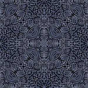 Product Image 1 for Flora Spiral Blue Premium Matte Wallpaper from Mitchell Black