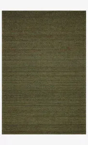 Lily Green Rug in olive green with a subtle, intricate hand-woven texture and earthy jute-like appearance