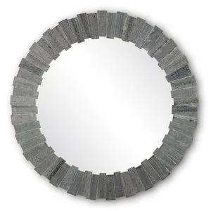 Product Image 1 for Dario Round Marble Mirror from Currey & Company