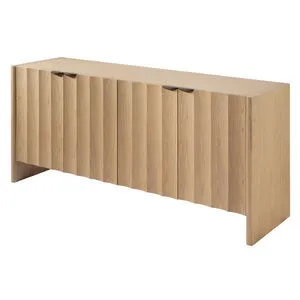 Product Image 1 for Finley Fluted Four Door Pale Oak Credenza from Jamie Young