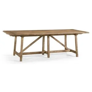 Product Image 1 for Sidereal French Laundry Stripped Brown Chestnut Dining Table from Johnathan Charles