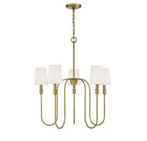 Product Image 5 for Betty 5 Light Natural Brass Chandelier from Savoy House 