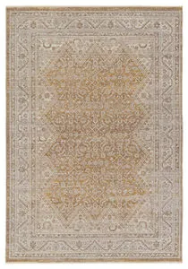 Product Image 1 for Harriet Updated Traditional Medallion Gold/ Light Gray Rug - 18" Swatch from Jaipur