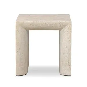 Product Image 1 for Brad Faux Travertine End Table from Four Hands