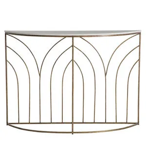 Product Image 1 for Valera Antique Aged Brass Iron & Marble Console Table from Gabby