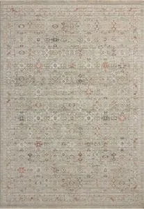Vintage-inspired Ida Spa multi rug with subtle distressed earth tones and soft textured pattern